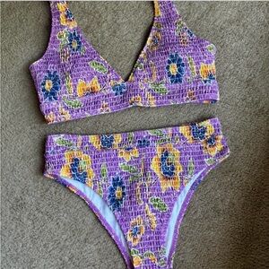 SHEIN Multicolor Trim Bikini